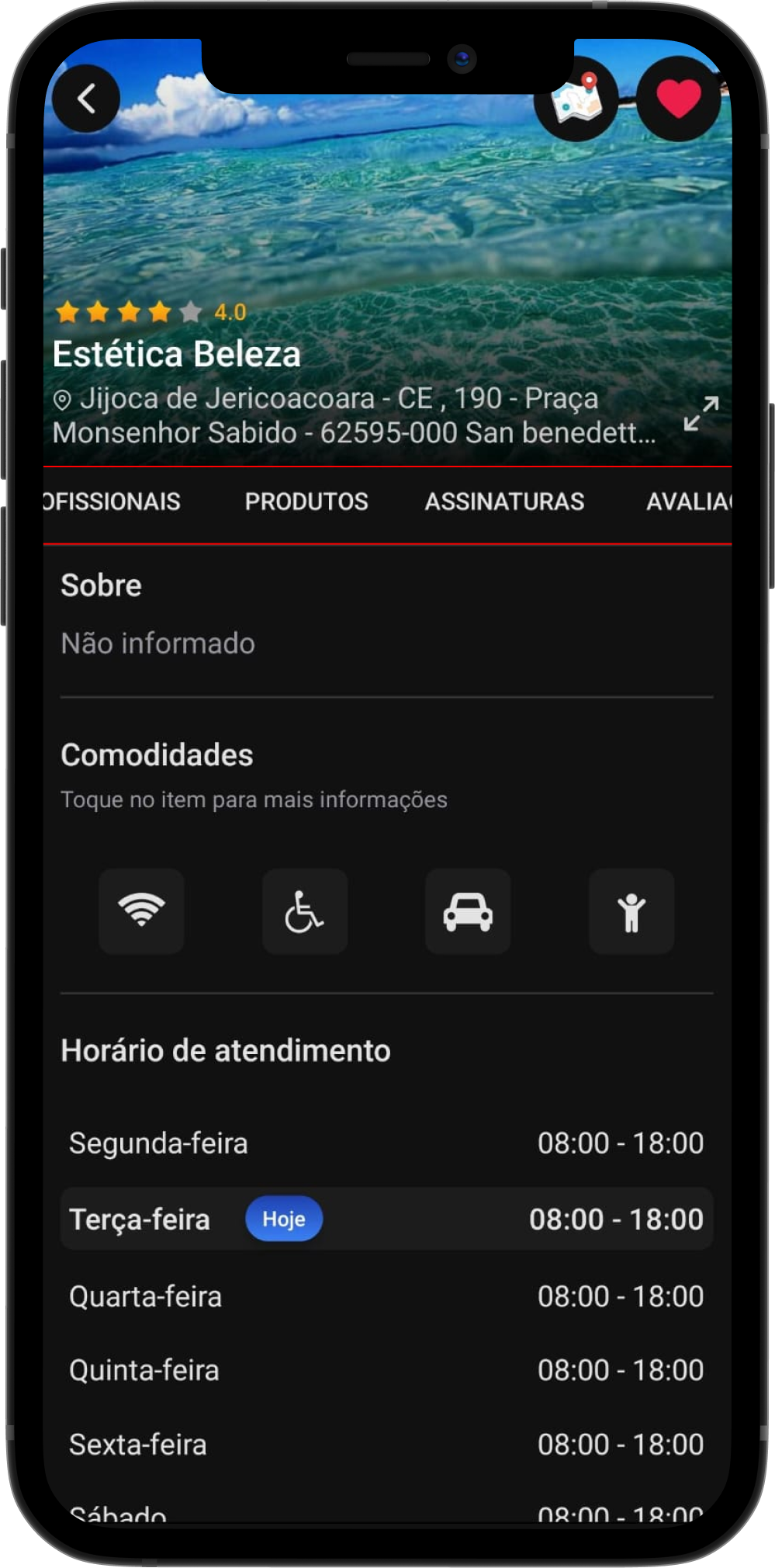 Personalização das abas do aplicativo