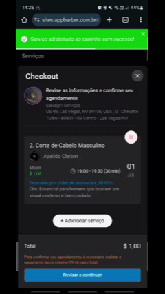 Pagamento antecipado via PIX
