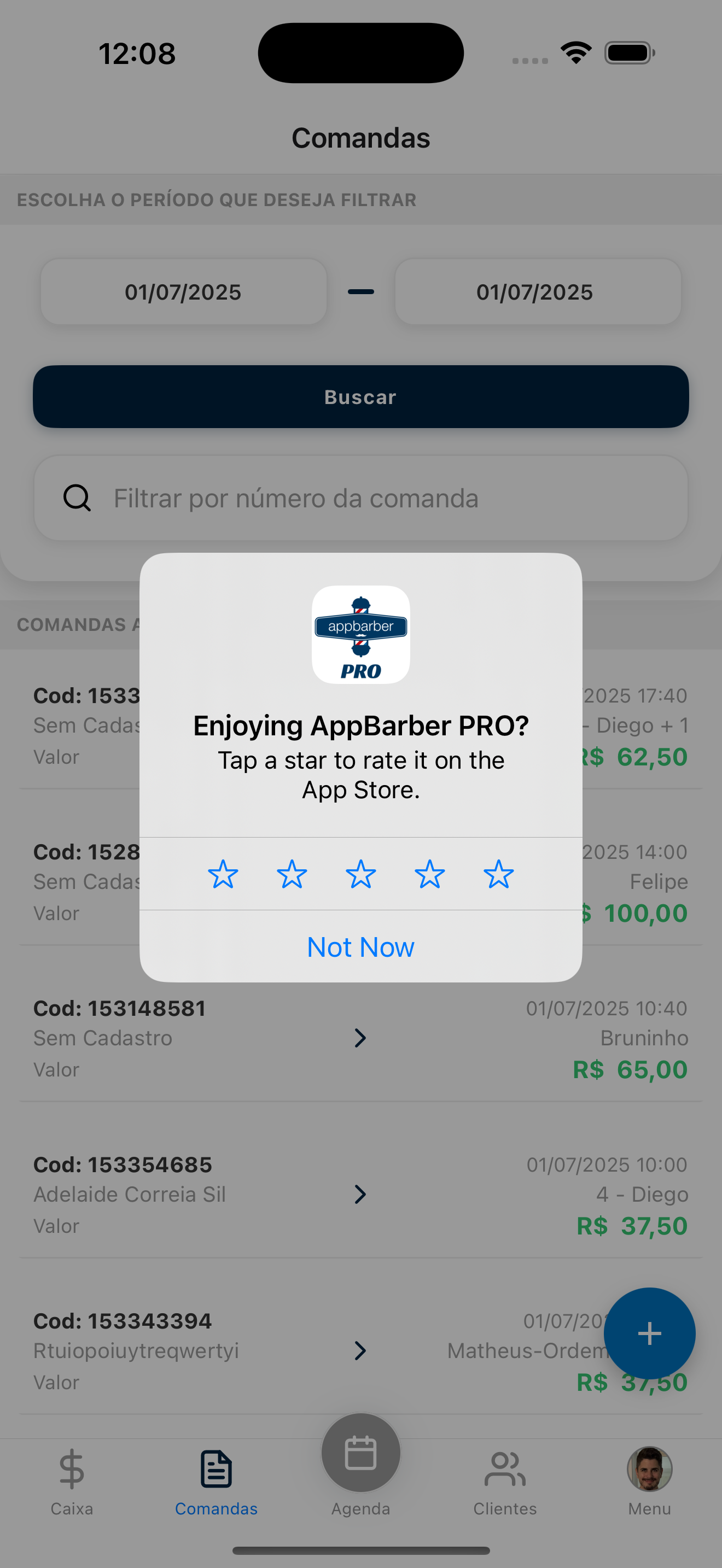 Avaliação do aplicativo nas lojas